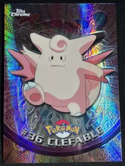CLEFABLE 2000 TOPPS CHROME POKEMON TV ANIMATION EDITION #36. SPECTRA - Image 1