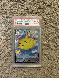 Pokemon 2021 Celebrations Flying Pikachu VMAX 007/025 Full Art Rare PSA 10 - Image 1