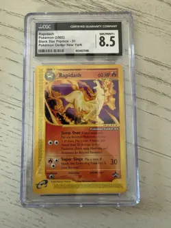 CGC 8.5 Near Mint Rapidash #51 WOTC Black Star Promo "Pokemon Center NY" - Image 1