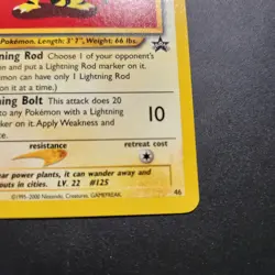 2000 Electabuzz #46 - Black Star Promo Non-Holo Rare - Pokemon TCG - NM - Image 3