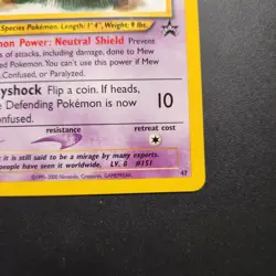 2000 Mew #47 - Black Star Promo Non-Holo Rare - Pokemon TCG - NM - Image 3