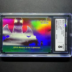 topps Pokemon TV Series 2 Rainbow Holo Foil EP13 Mystery At The Lighthouse CGC 8 - Image 1