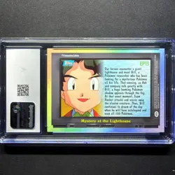 topps Pokemon TV Series 2 Rainbow Holo Foil EP13 Mystery At The Lighthouse CGC 8 - Image 2