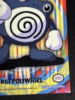 Pokemon 2000 Topps TV Animation - Poliwhirl #61 (3 of 10) Stick-on Puzzle - NM - Image 4