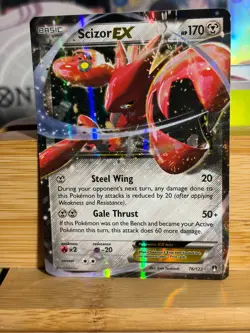 SCIZOR EX 76/122 XY BREAKpoint Holo Rare Pokemon TCG Lightly Played - Image 1