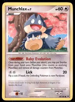 Pokemon TCG Munchlax Diamond & Pearl - Majestic Dawn #68 Basic/Common - Image 1