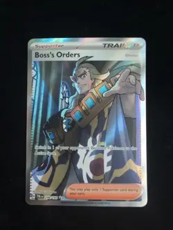 Pokemon Paldea Evolved Boss's Orders Ghetsis 248/193 Ultra Rare Trainer - Image 1