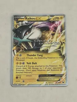 Pokemon TCG Raikou EX 38/108 World Championships 2013 Non Holo Rare LP NICE!! - Image 3