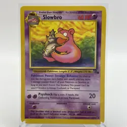 Slowbro No.080 Fossil English 1997 Old Back - Pokemon TCG Card #1 - Image 1
