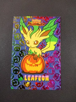 Pokemon 2025 Card Database Halloween Set Leafeon Rainbow Holo Peru US Seller - Image 1