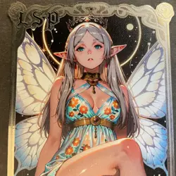 Goddess Story Gold METAL Card - Serial Number U/100! Anime Waifu Elf Girl *READ - Image 2