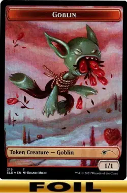 1x MTG - Goblin Token #219 - FOIL - Secret Lair - Image 1