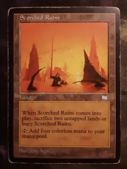 MODERATELY Played, Scorched Ruins, Weatherlight - Image 1