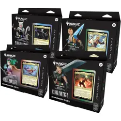 FINAL FANTASY MTG Set Of 4 Sealed Commander Decks - Image 1