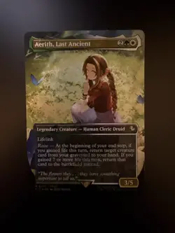 MTG Final Fantasy English Aerith, Last Ancient Borderless 0471 Foil - Image 1
