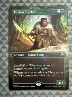 MTG Tireless Tracker #0318 Foil Borderless Rare Innistrad Remastered (INR) - Image 2