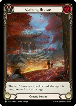 LP FAB Calming Breeze (Red) Lightly Played Gem Pack 1 Flesh and Blood - Image 1