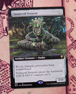 MTG Stonecoil Serpent Extended Borderless Throne of Eldraine NM - Image 1