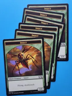 MTG 1x Insect Token NM Core Set 2015 M15 Green Flying Deathtouch Magic - Image 2