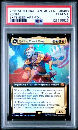 2025 MTG FINAL FANTASY #0496 KEFKA, COURT MAGE/KEFKA, RULER OF RUIN PSA 10 - Image 1