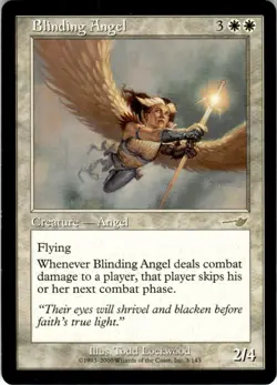 2000 Magic The Gathering Nemesis Blinding Angel #3 Light Play - Image 1