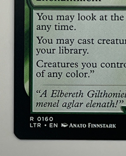MTG Elven Chorus LTR 0160 Lord of the Rings Tales From Middle earth NM - Image 5