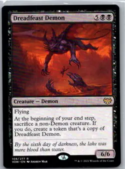 #108 Dreadfeast Demon Innistrad: Crimson Vow Rare - Image 1