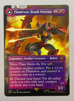 MTG - Flamewar, Brash Veteran - NM - Shattered Glass - Transformers - BOT - Image 1