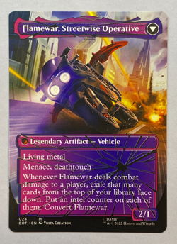 MTG - Flamewar, Brash Veteran - NM - Shattered Glass - Transformers - BOT - Image 2