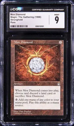 Mox Diamond Magic The Gathering 1998 Stronghold Rare Cgc 9 Mint Artifact - Image 1