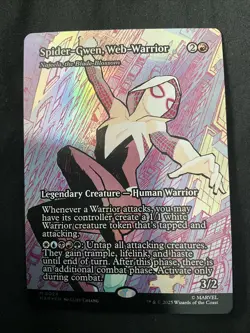 Spider-Gwen, Web-Warrior (Borderless) FOIL Spider-Man MTG - Image 1