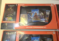 MTG Outlaws of Thunder Junction Deluxe Commander Deck Kit SET OF 4 Grand Larceny - Image 4