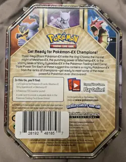 POKEMON TGC XY Triple Power Tin, Mewtwo EX - Brand New/Sealed - Image 2