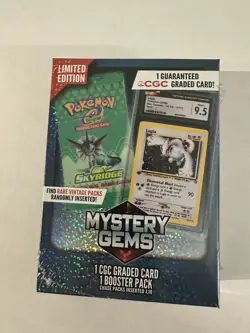 *Sealed* Mystery Gems Pokemon 2025 CGC Graded Card + Pokemon Pack Random - Image 1