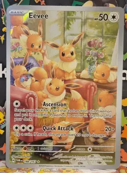 Pokemon Twilight Masquerade Eevee 188/167 Illustration Rare Full Art Alt Art NM - Image 1
