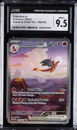 2023 POKEMON SCARLET & VIOLET 151 SPECIAL ILLUSTRATION RARE CHARIZARD EX CGC 9.5 - Image 1