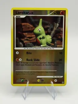 Larvitar 63/100 D&P Stormfront Pokemon Card Reverse Holo LP - Image 1