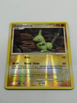 Larvitar 63/100 D&P Stormfront Pokemon Card Reverse Holo LP - Image 3