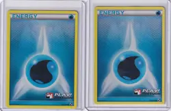 Water Energy Plaid Holo #107 Play Pokemon Stamp 2011 TCG Lot- x2 - Image 1