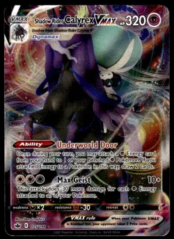 Pokemon TCG SWSH06: Chilling Reign #075/198 Shadow Rider Calyrex VMAX LP - Image 1