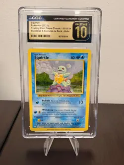 Pokemon TCG CGC Pristine 10 Squirtle 001/034 Classic Holo - Image 1