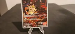 Team Rocket's Meowth 203/182 Destined Rivals Illustration Rare Pokemon - Image 3