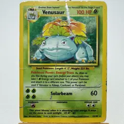 Venusaur - 15/102 - Base Set - Unlimited - Holo Rare - Pokemon - WOTC - Damaged - Image 1