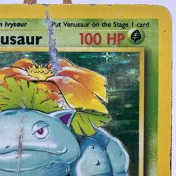 Venusaur - 15/102 - Base Set - Unlimited - Holo Rare - Pokemon - WOTC - Damaged - Image 3