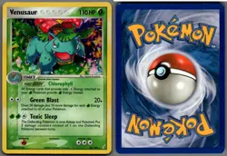 2006 Pokemon, EX Crystal Guardians Deck Exc, #28/100 Venusaur, Holo Rare (b) - Image 1