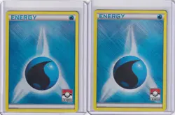 Water Energy Holo Pokemon League Stamp 2011 TCG Lot- x2 - Image 1