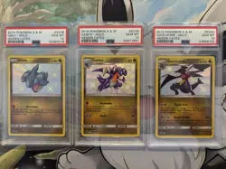 Pokemon Hidden Fates Shiny Vault Gible Gabite Garchomp PSA 10 Full Set LOT holo - Image 2