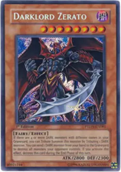 Heavily Played Darklord Zerato - PTDN-EN081 - Secret Rare - 1st Edition - YuGiOh - Image 1