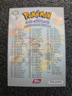 RARE Checklist Series 1 RED Label - TOPPS Pokemon Card - NM - Image 2