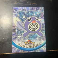 POLIWAG #60 Topps TV Animation BLACK LOGO Pokemon Card LP - Image 1